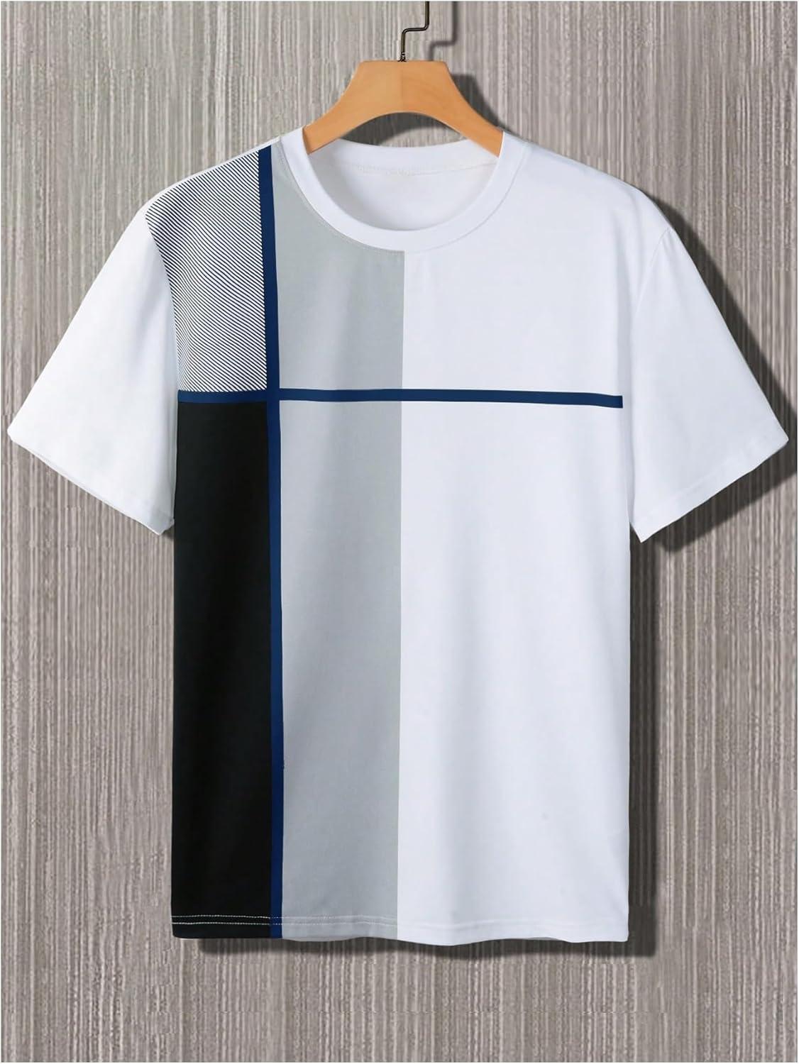 imageSOLY HUX Mens Color Block Tees Crew Neck Short Sleeve Shirts Casual Summer TopsMulti Blue