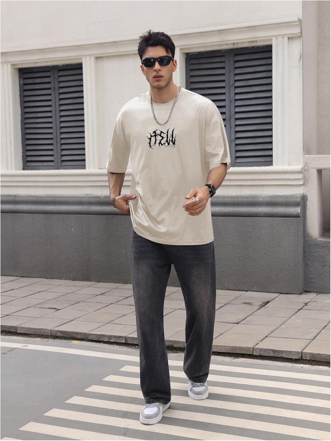 imageSOLY HUX Mens Gothic Crewneck TShirt Vintage Graphic Tees Short Sleeve Tops StreetwearApricot Graphic
