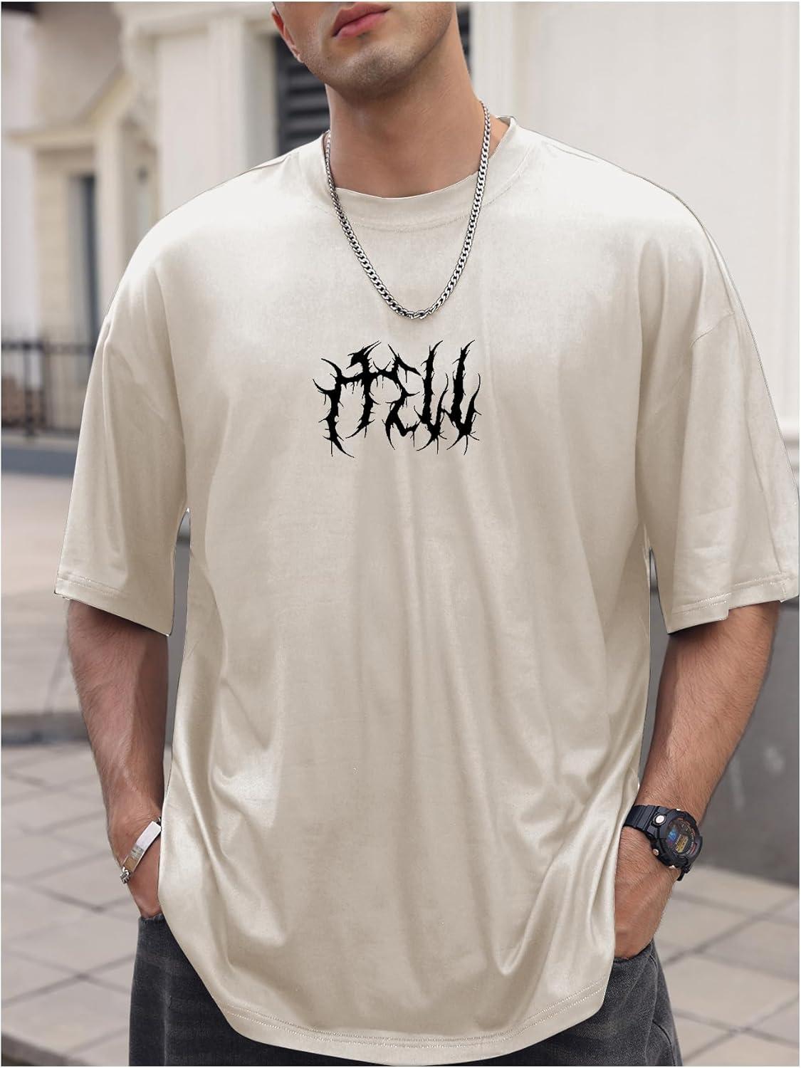 imageSOLY HUX Mens Gothic Crewneck TShirt Vintage Graphic Tees Short Sleeve Tops StreetwearApricot Graphic