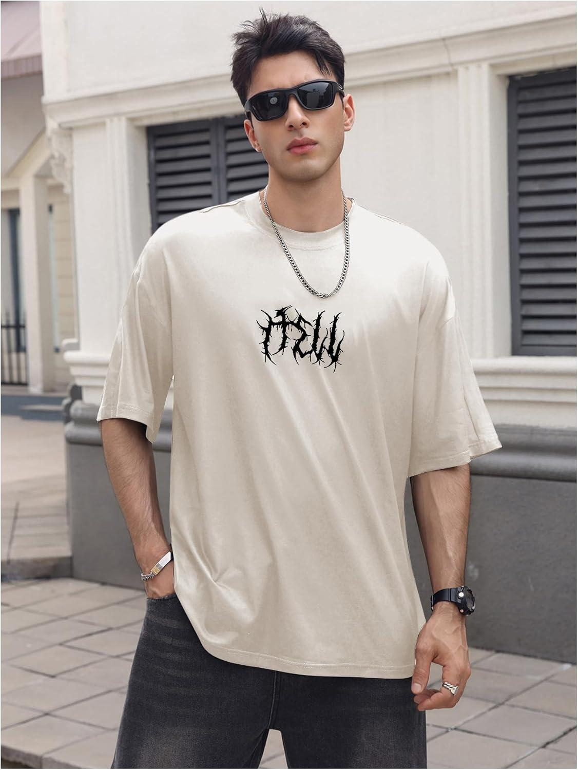 imageSOLY HUX Mens Gothic Crewneck TShirt Vintage Graphic Tees Short Sleeve Tops StreetwearApricot Graphic