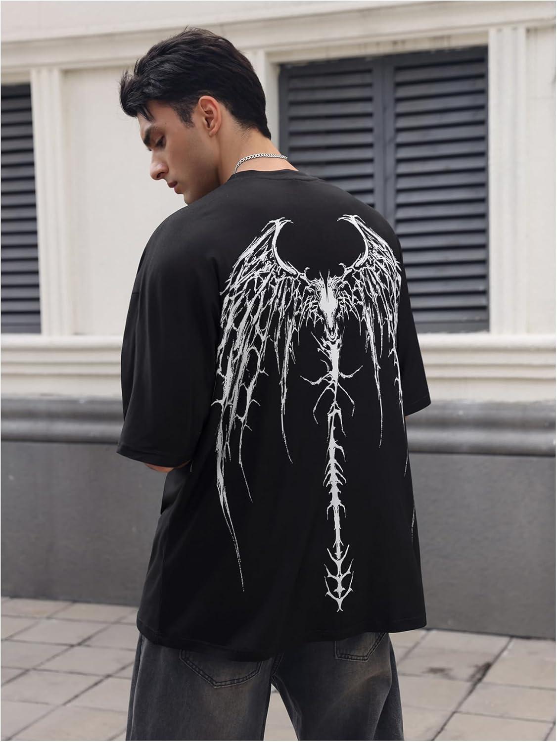 imageSOLY HUX Mens Gothic Crewneck TShirt Vintage Graphic Tees Short Sleeve Tops StreetwearBlack Graphic