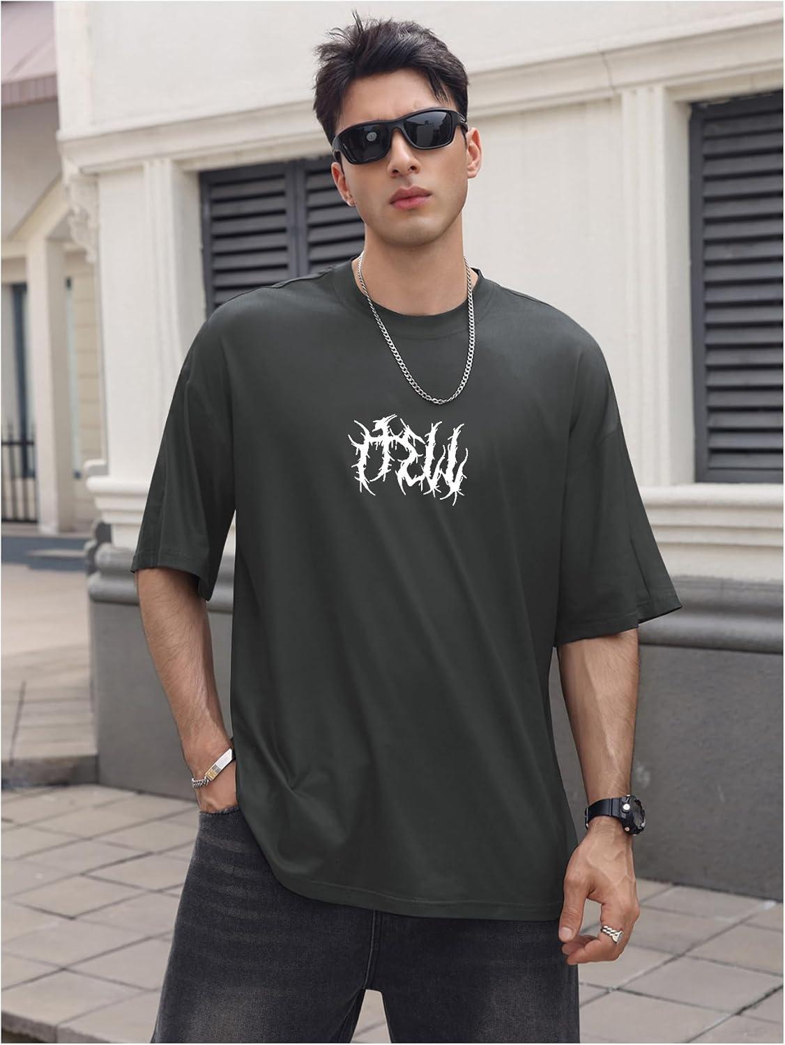 imageSOLY HUX Mens Gothic Crewneck TShirt Vintage Graphic Tees Short Sleeve Tops StreetwearGrey Graphic