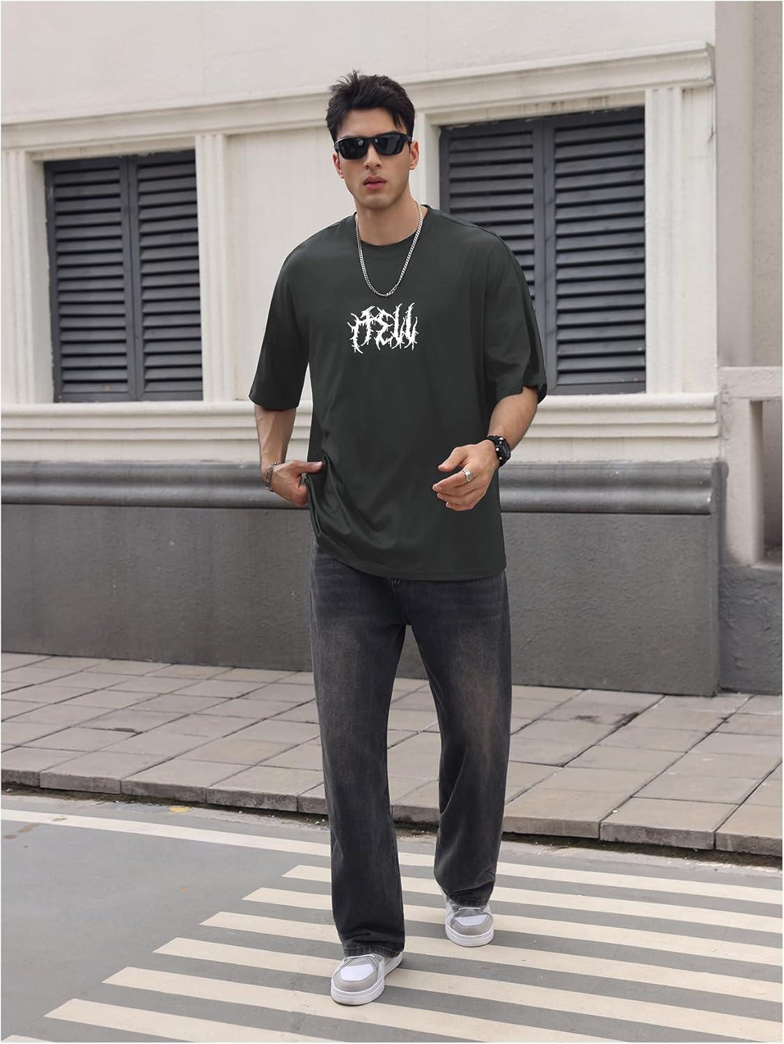 imageSOLY HUX Mens Gothic Crewneck TShirt Vintage Graphic Tees Short Sleeve Tops StreetwearGrey Graphic