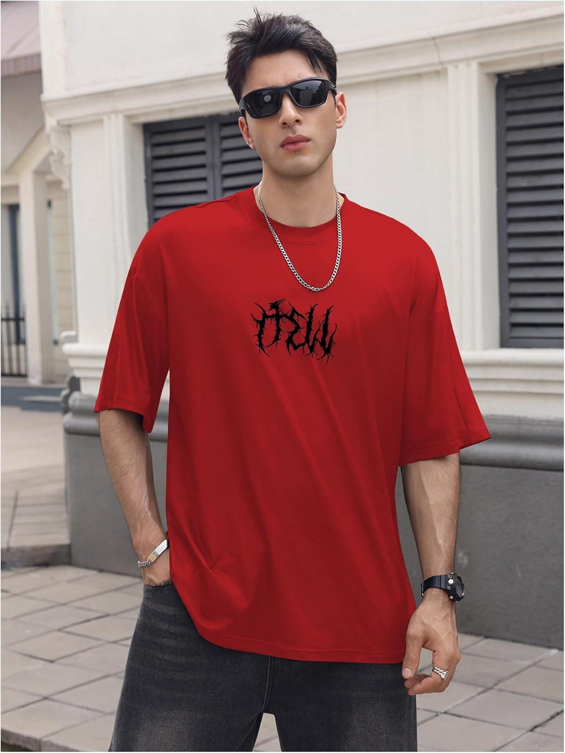 imageSOLY HUX Mens Gothic Crewneck TShirt Vintage Graphic Tees Short Sleeve Tops StreetwearRed Graphic