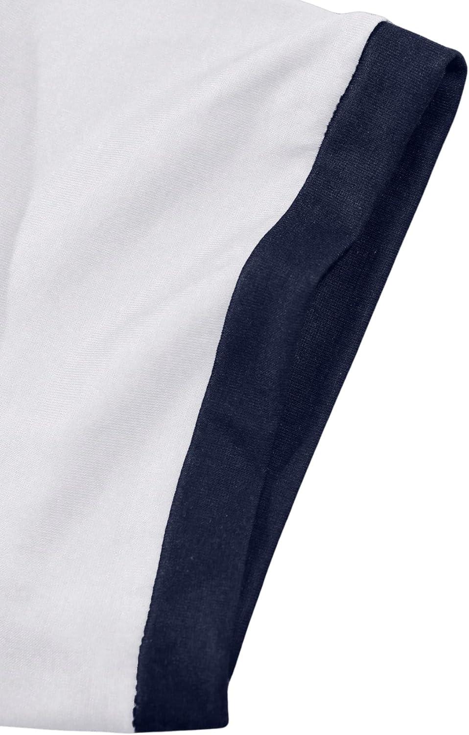 imageSOLY HUX Mens Playing Card Print Golf Shirt Short Sleeve Summer Work Tennis Tee ShirtBlue and White