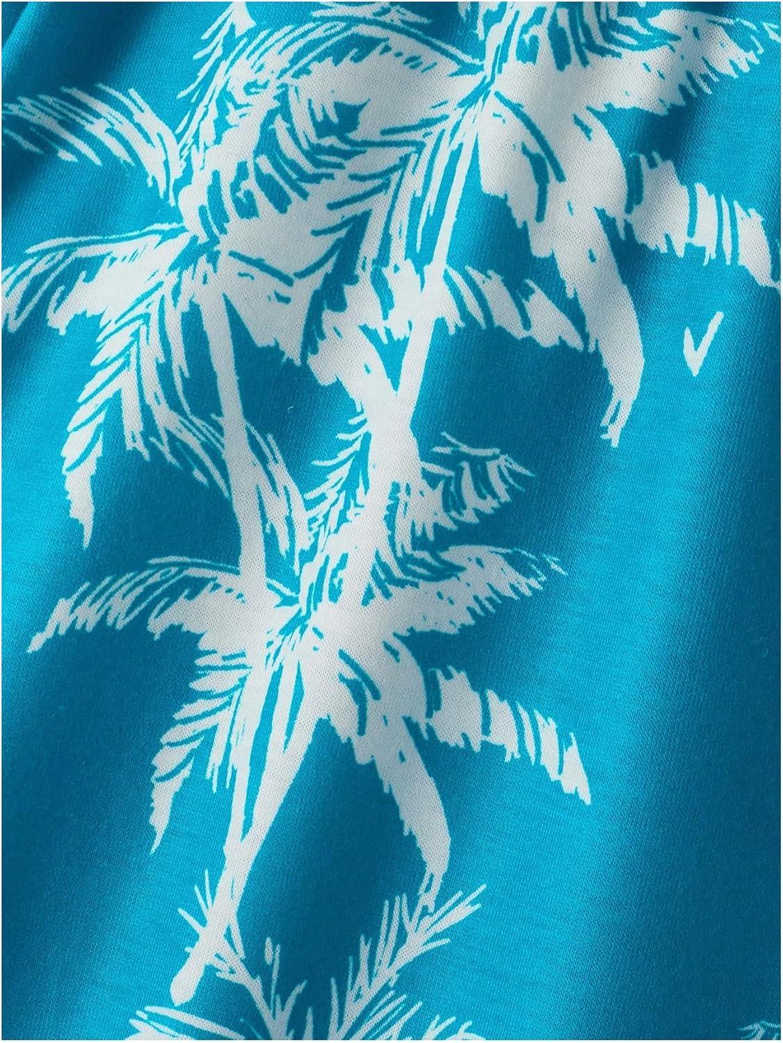 imageSOLY HUX Mens Short Sets 2 Piece Outfits Summer Tropical Print Tank Tops and Drawstring Shorts SetsBlue Tropical Printed