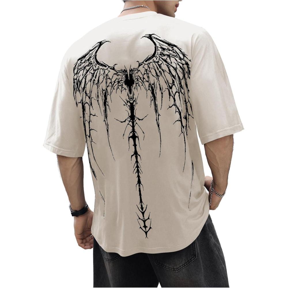 imageSOLY HUX Mens Gothic Crewneck TShirt Vintage Graphic Tees Short Sleeve Tops StreetwearApricot Graphic