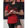 imageSOLY HUX Mens Colorblock Striped Tee Short Sleeve Casual T Shirt Summer Tee TopsBlack and Red