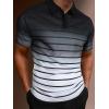 imageSOLY HUX Mens Playing Card Print Golf Shirt Short Sleeve Summer Work Tennis Tee ShirtBlack Grey White