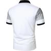 imageSOLY HUX Mens Playing Card Print Golf Shirt Short Sleeve Summer Work Tennis Tee ShirtBlack White Colorblock