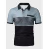 imageSOLY HUX Mens Playing Card Print Golf Shirt Short Sleeve Summer Work Tennis Tee ShirtBlack and Grey