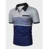 imageSOLY HUX Mens Playing Card Print Golf Shirt Short Sleeve Summer Work Tennis Tee ShirtBlue and Grey