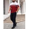 imageSOLY HUX Mens Playing Card Print Golf Shirt Short Sleeve Summer Work Tennis Tee ShirtMulti Red White
