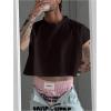 imageSOLY HUX Mens Short Sleeve Crew Neck Cropped T Shirts Summer Basic Baggy Tee TopsChocolate Brown