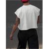 imageSOLY HUX Mens Short Sleeve Crew Neck Cropped T Shirts Summer Basic Baggy Tee TopsSolid White