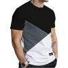 imageSOLY HUX Mens Color Block Tees Crew Neck Short Sleeve Shirts Casual Summer TopsBlack Grey White