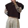 imageSOLY HUX Mens Short Sleeve Crew Neck Cropped T Shirts Summer Basic Baggy Tee TopsChocolate Brown