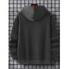 imageSOLY HUX Hoodies for Men Graphic Print Drawstring Drop Shoulder Long Sleeve Sweatshirt Pullover TopsDark Grey Cross