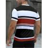 imageSOLY HUX Mens Color Block Striped T Shirt Short Sleeve Round Neck Summer Tops Casual TeeMulticoloured Print