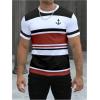 imageSOLY HUX Mens Color Block Striped T Shirt Short Sleeve Round Neck Summer Tops Casual TeeMulticoloured Print