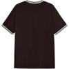 imageSOLY HUX Mens Crown Letter Print Striped Trim Tee Tops Short Sleeve Crew Neck Summer T ShirtBrown Letter Crown