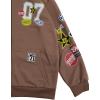 imageSOLY HUX Mens Graphic Oversized Hoodies Y2k Zip Up Long Sleeve Hooded Sweatshirt Jacket StreetwearCoffee Brown