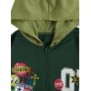 imageSOLY HUX Mens Graphic Oversized Hoodies Y2k Zip Up Long Sleeve Hooded Sweatshirt Jacket StreetwearDark Green