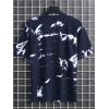 imageSOLY HUX Mens Graphic Tie Dye T Shirt Letter Print Crew Neck Short Sleeve Casual Summer Tee TopsDark Blue Letter
