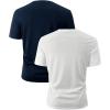 imageSOLY HUX Mens Letter Graphic Tee Tops Classic Short Sleeve Crew Neck TShirts 2 PieceWhite and Dark Blue