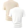 imageSOLY HUX Mens Letter Graphic Tee Tops Classic Short Sleeve Crew Neck TShirts 2 PieceWhite and Khaki