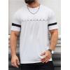 imageSOLY HUX Mens Summer Crew Neck Short Sleeve Tee Shirts Letter Graphic TShirt Tops White Letter Medium