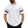 imageSOLY HUX Mens Summer Crew Neck Short Sleeve Tee Shirts Letter Graphic TShirt Tops White Letter Medium