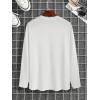 imageSOLY HUX Mens T Shirts Playing Card Graphic Print Long Sleeve Round Neck Tee Tops White Letter L
