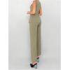 imageSOLY HUX Womens 2 Piece Business Casual Outfit Button Down Boat Neck Sleeveless Vest and Pants SetPlain Green
