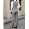 imageSOLY HUX Womens 2 Piece Outfits V Neck Button Down Sleeveless Blazer Vest and Pants Work Office SetPlain Grey