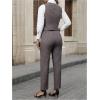 imageSOLY HUX Womens 2 Piece Outfits V Neck Button Down Sleeveless Blazer Vest and Pants Work Office SetPure Grey