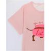 imageSOLY HUX Womens 3 Piece Pajamas Short Sleeve Sleepwear Top and Shorts Pants Pjs Set Lounge SetPink Graphic
