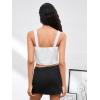 imageSOLY HUX Womens Bow Tie Front Tank Top Sleeveless Square Neck Y2k Crop TopsPlain White