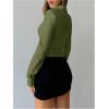imageSOLY HUX Womens Button Down Ruched Blouse Long Sleeve Shirts Slim Fit Aesthetic TopsArmy Green