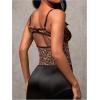 imageSOLY HUX Womens Floral Lace Trim Camisole Spaghetti Strap Fitted Shirt Top Summer Crop Cami TopsCoffee Brown