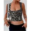 imageSOLY HUX Womens Leopard Sequin Tank Top Square Neck Sleeveless Y2k Cheetah Print Crop TopsWhite Leopard