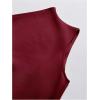 imageSOLY HUX Womens Mini Dress Off The Shoulder Sleeveless Tie Shoulder A Line Flared Party DressesPlain Burgundy