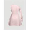 imageSOLY HUX Womens Mini Dress Off The Shoulder Sleeveless Tie Shoulder A Line Flared Party DressesSolid Pink