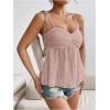 imageSOLY HUX Womens Peplum Crop Tops Y2K Cute Babydoll Tops Lace Ruched Dressy Casual Spaghetti Strap Going Out CamisolePlain Pink