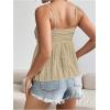 imageSOLY HUX Womens Peplum Crop Tops Y2K Cute Babydoll Tops Lace Ruched Dressy Casual Spaghetti Strap Going Out CamisolePure Khaki