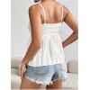 imageSOLY HUX Womens Peplum Crop Tops Y2K Cute Babydoll Tops Lace Ruched Dressy Casual Spaghetti Strap Going Out CamisoleSolid Apricot