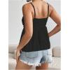 imageSOLY HUX Womens Peplum Crop Tops Y2K Cute Babydoll Tops Lace Ruched Dressy Casual Spaghetti Strap Going Out CamisoleSolid Black