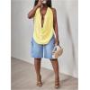 imageSOLY HUX Womens Sexy Cowl Neck Tops Deep V Neck Draped Halter Tie Back Y2K Going Out Cami TopsPlain Yellow
