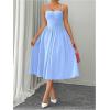 imageSOLY HUX Womens Sleeveless Midi Corset Dress Flared A Line Flowy Party Cami DressesPlain Light Blue