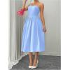imageSOLY HUX Womens Sleeveless Midi Corset Dress Flared A Line Flowy Party Cami DressesPlain Light Blue
